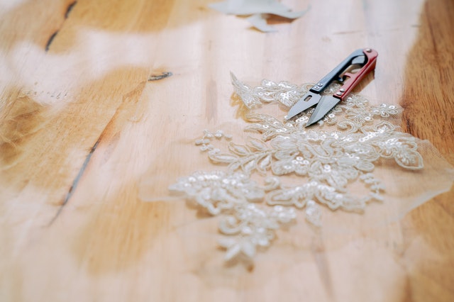 applique on wedding dress